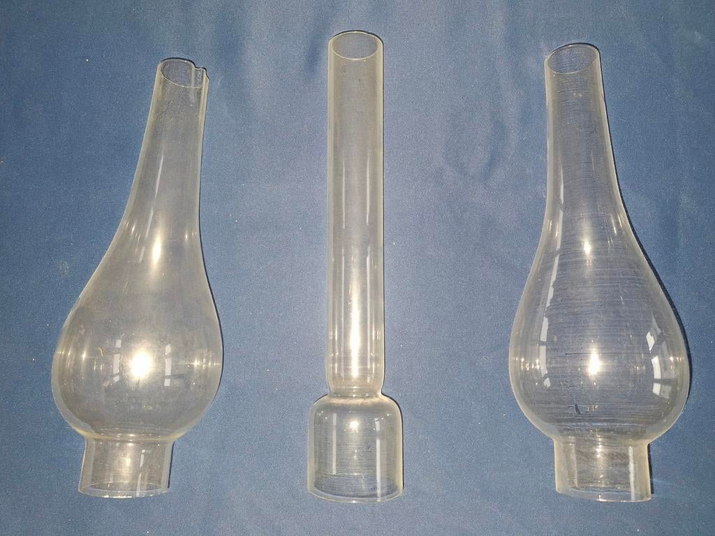 Lot 3 verres de protection  pour des lampes à pétrole, Enlèvement