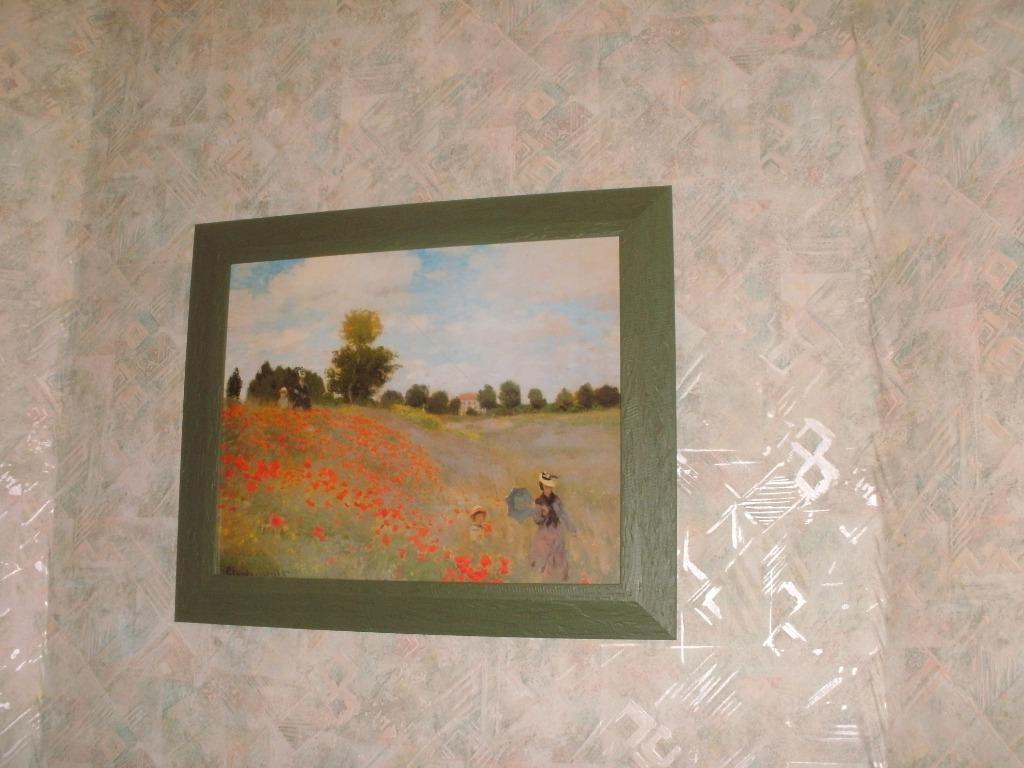 Ingekaderde poster Poppy Field in Argenteuil/ Claude Monet, Verzamelen, Ophalen, Nieuw, Met lijst