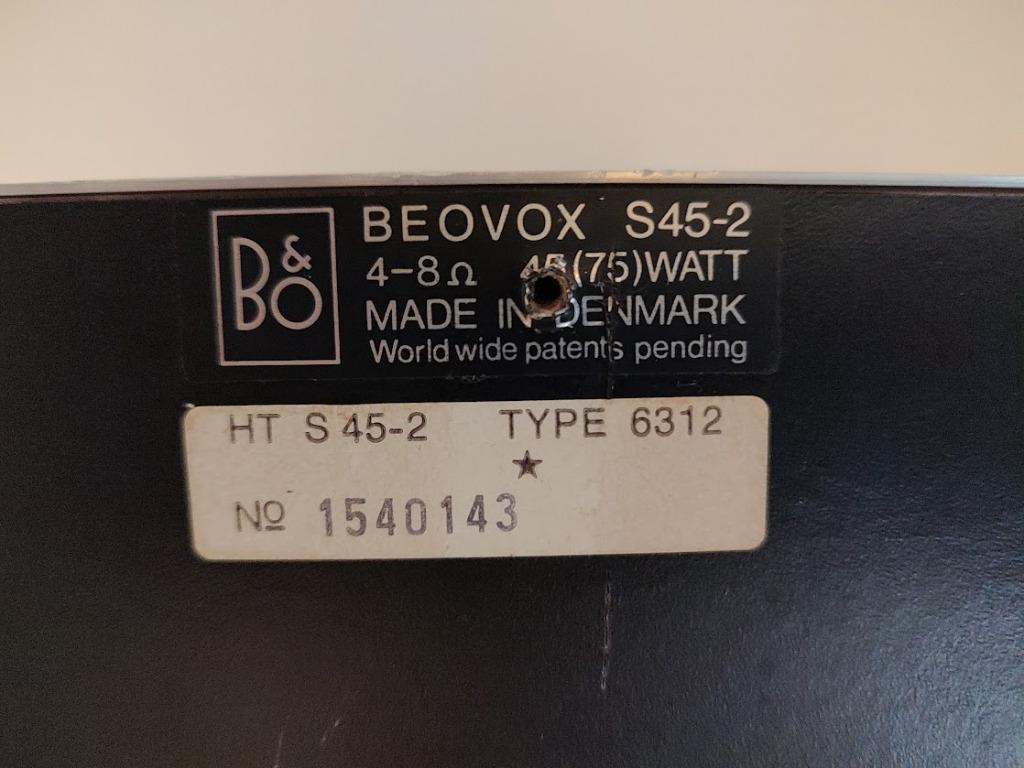 Bang&Olufson BO beovox s45-2, TV, Hi-fi & Vidéo, Enceintes, Utilisé, Haut-parleur central, 60 à 120 watts, Autres marques, Enlèvement