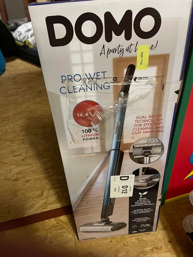 DOMO draadloze electrische vloerreiniger NIEUW, Huis en Inrichting, Schoonmaakartikelen, Overige typen, Ophalen of Verzenden