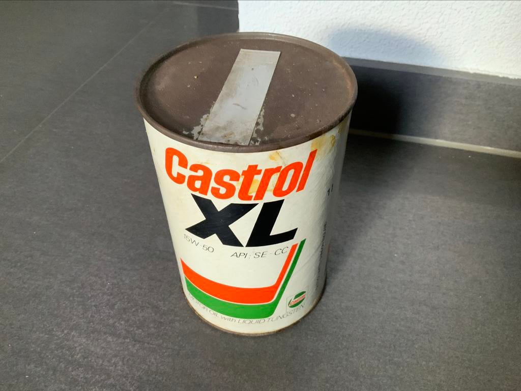 Vintage olie blik Castrol XL 15W 50 1L, Enlèvement ou Envoi