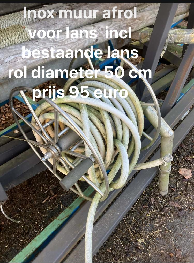 inox muur afrolhaspel met lans, Ophalen, Gebruikt