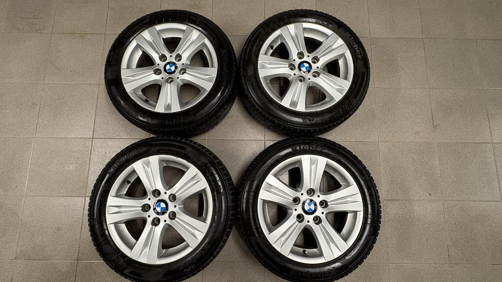 Set winterbanden op BMW-alu velgen 205/55R16, Auto-onderdelen, Banden en Velgen, Ophalen, Gebruikt, 16 inch, Banden en Velgen