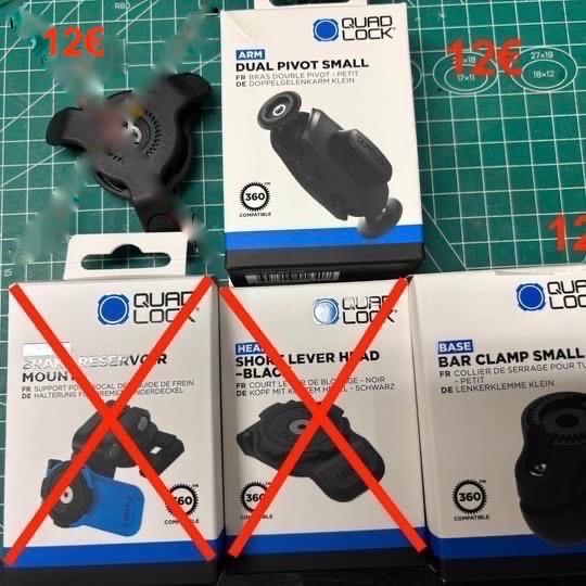 Quad lock en Ram producten, Télécoms, Enlèvement, Neuf