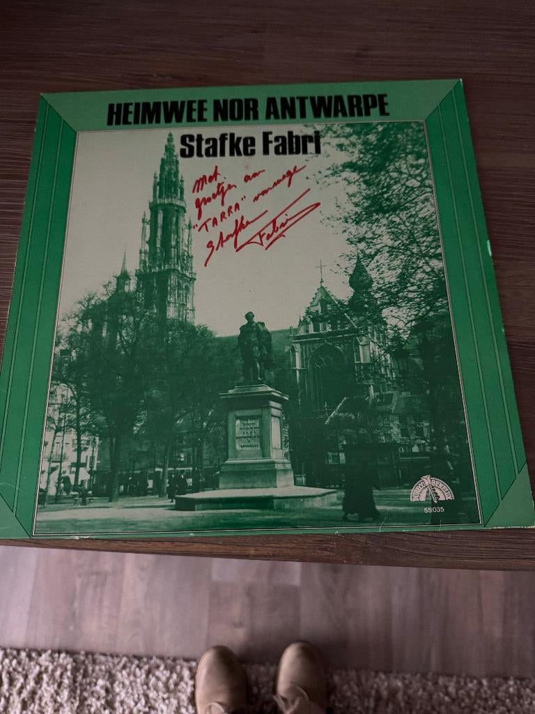 handgetekende lp van stafke fabri heimwee naar antwerpe, Ophalen of Verzenden, Zo goed als nieuw, Overige formaten, Streekmuziek