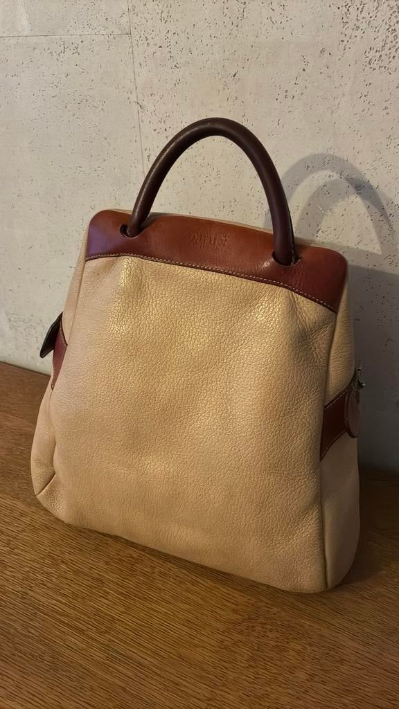Rugzak model le trente, deux de delvaux, Handtassen en Accessoires, Tassen | Damestassen, Ophalen of Verzenden, Gebruikt, Beige