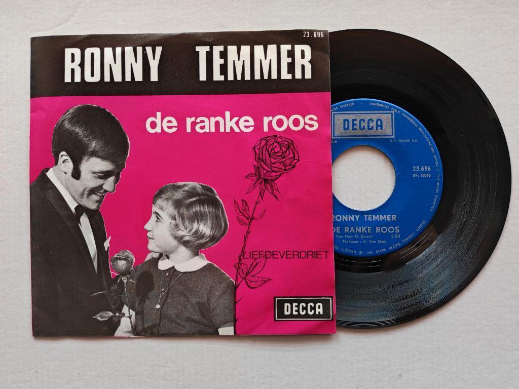 RONNY TEMMER - De ranke roos (45t), 7 inch, Single, Ophalen of Verzenden, Zo goed als nieuw