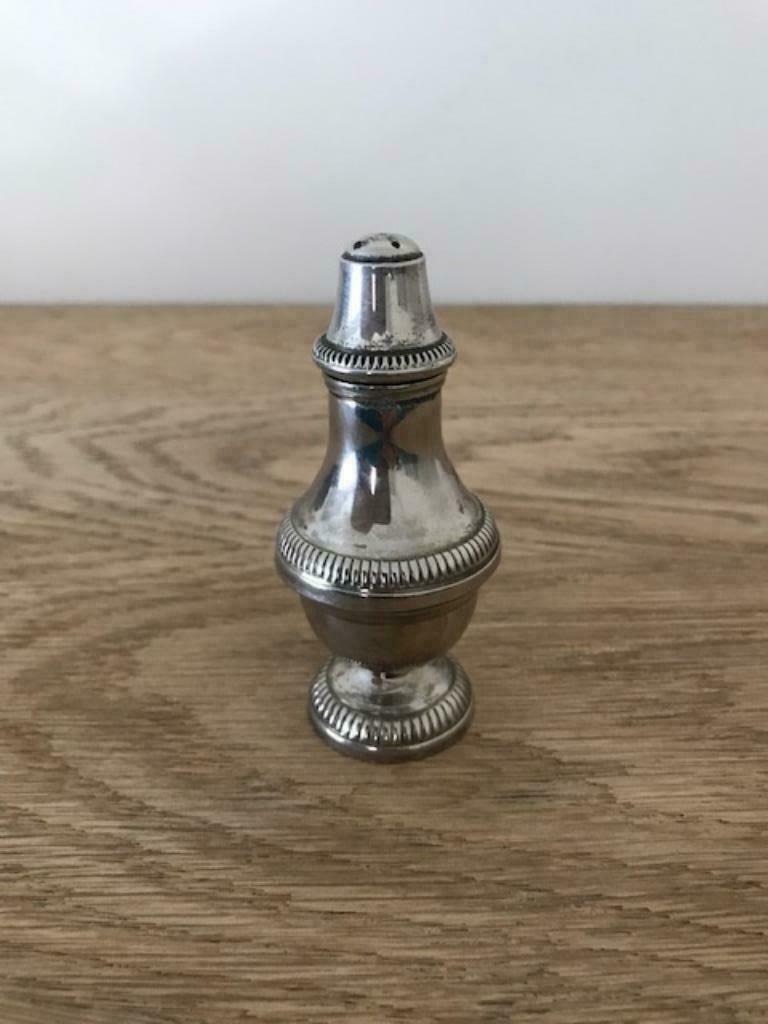 Verzilverd zoutvat (zn4823), Ophalen of Verzenden, Gebruikt, Overige typen