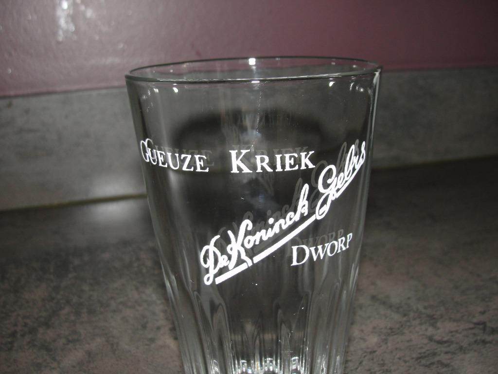 Gueuze Kriek De Koninck Gebrs uit Dworp. Hoogte 14cm., Ophalen of Verzenden, Nieuw, Glas of Glazen, De Koninck