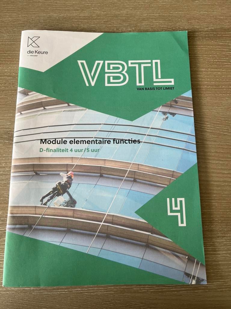 VBTL 4 wiskunde module elementaire functies, Enlèvement, Comme neuf