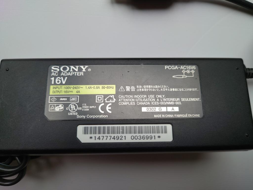 AC adapter PCGA-AC16V6 pour laptop Sony Vaio, Enlèvement ou Envoi, Comme neuf, SONY