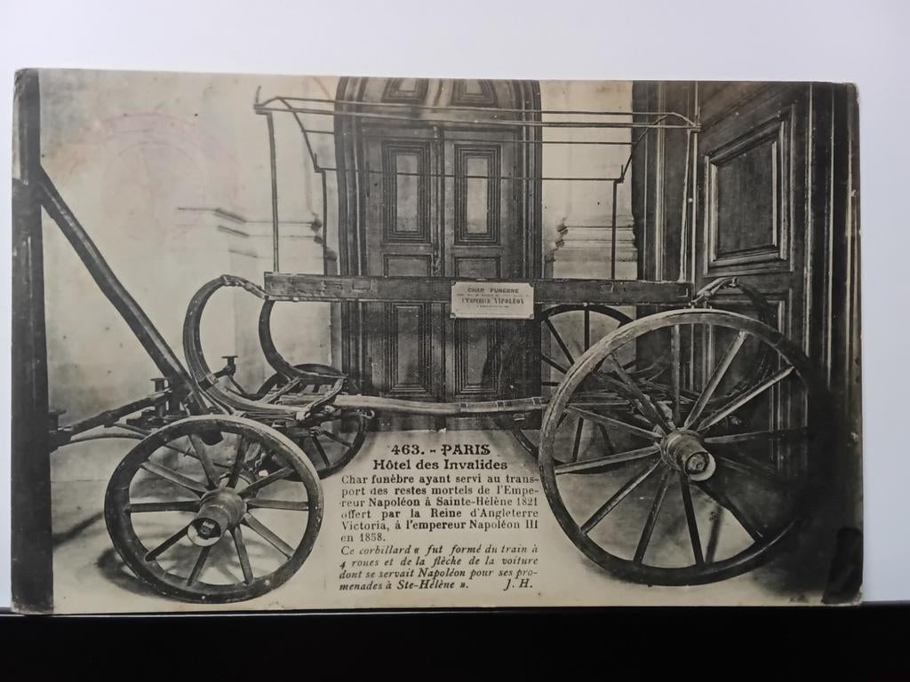 Cpa PARIS , Hôtel des Invalides, Char funèbres, Enlèvement ou Envoi, Non affranchie, Artisanats et Métiers