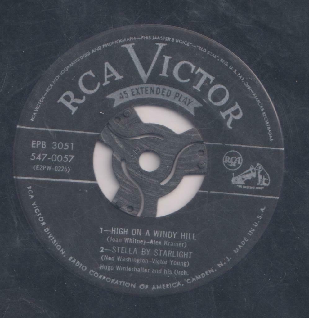 Hugo Winterhalter – High on a windy hill / Stella by starlig, Gebruikt, 7 inch, Ophalen of Verzenden, Pop