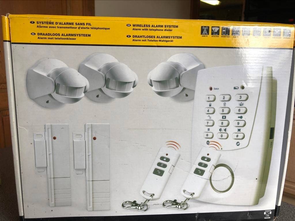 Alarmsysteem met telefoonkiezer (nieuw), Ophalen, Beweging, Nieuw, Compleet systeem