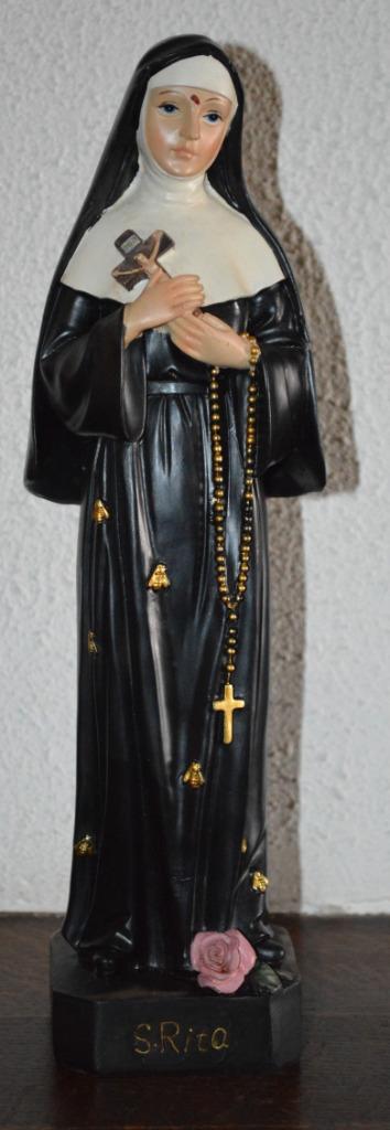 Statue Sainte Rita 30 cm, Enlèvement ou Envoi, Comme neuf, Image, Christianisme | Catholique