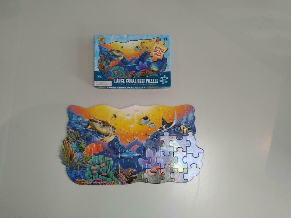 Grote koraalrif puzzel in hele goede staat vanaf 3j 50 stuks, Ophalen, Zo goed als nieuw