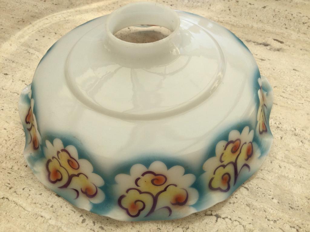 Glazen lampenkap / lampenkapje opaal glas, Ophalen of Verzenden, Gebruikt