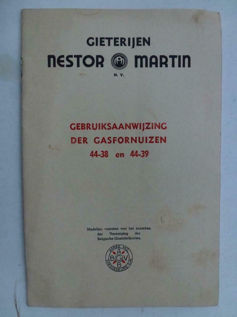 oude gebruiksaanwijzing der gasfornuizen 44-38 en 44-39 giet, Verzenden