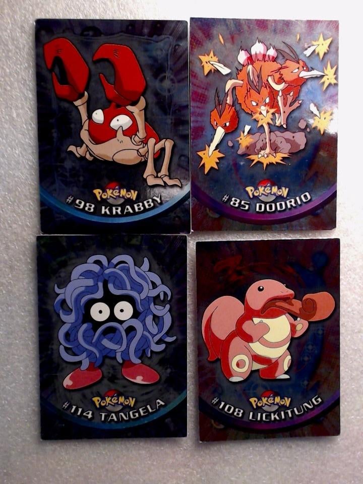 Topps Pokemon 4 stuks, Hobby en Vrije tijd, Verzamelkaartspellen | Pokémon, Ophalen of Verzenden, Gebruikt, Meerdere kaarten