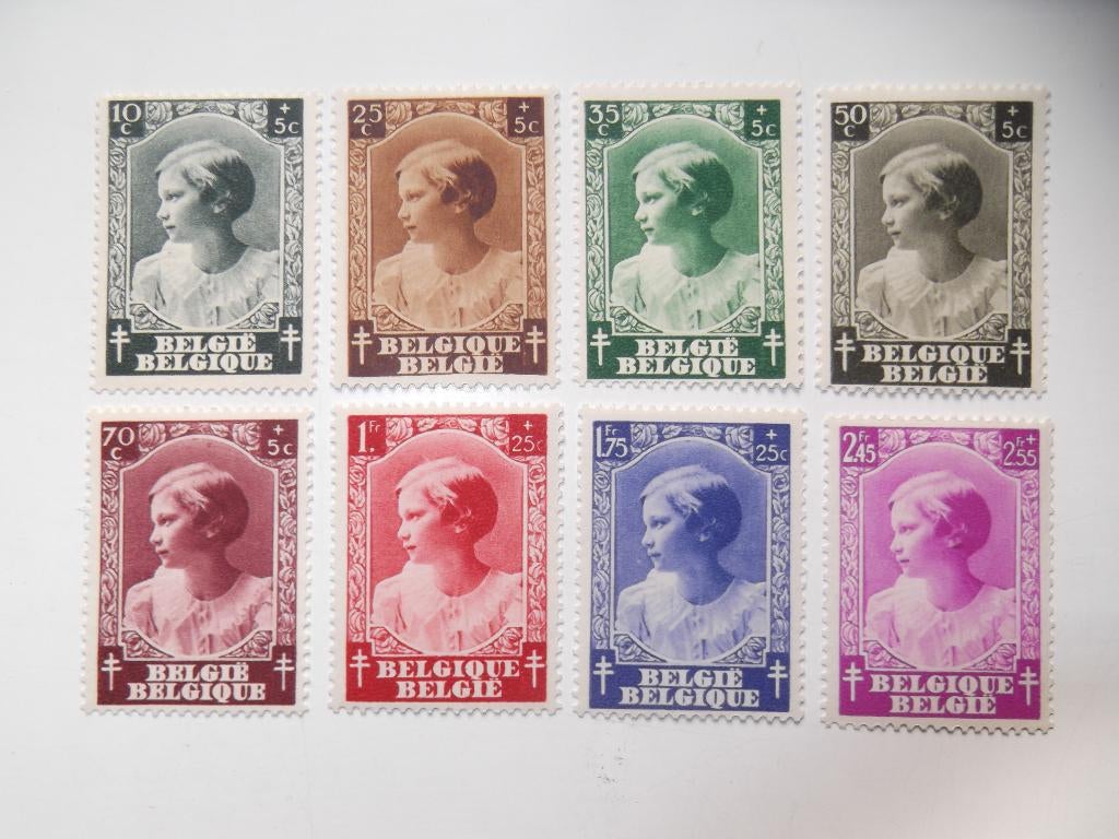 458-465 Prinses Joséphine-Charlotte MNH, Ophalen of Verzenden, Postfris, Orginele gom