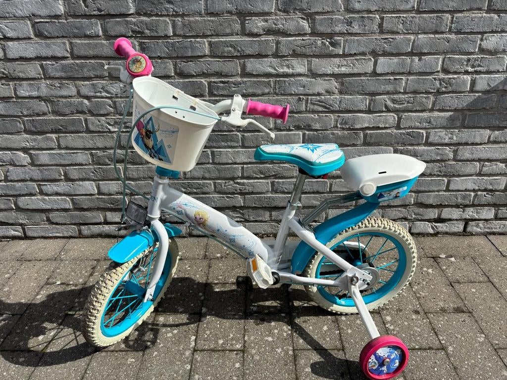 Frozen,14x1,75 met of zonder zijwieltjes te gebruiken, Fietsen en Brommers, Fietsen | Kinderfietsjes, Ophalen, Zijwieltjes