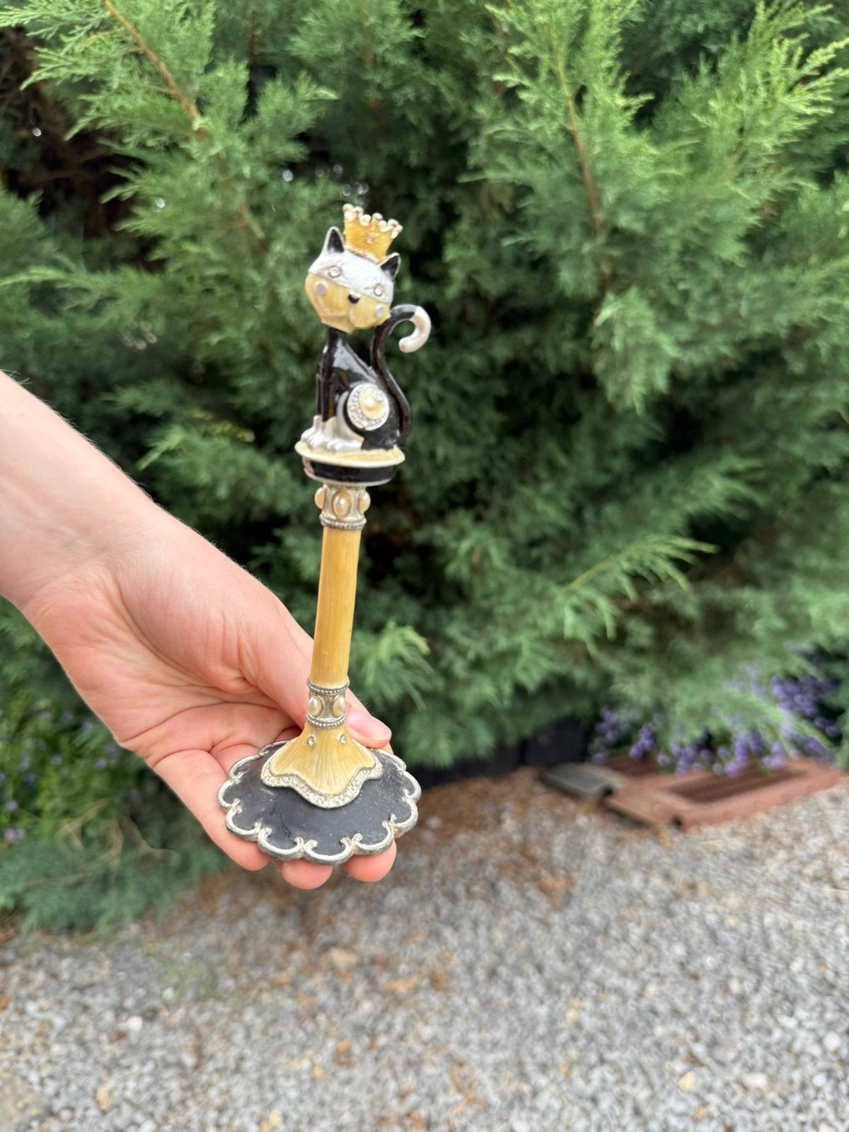 Porte-bijoux chat couronné fantaisie, Verzamelen, Verzenden, Nieuw