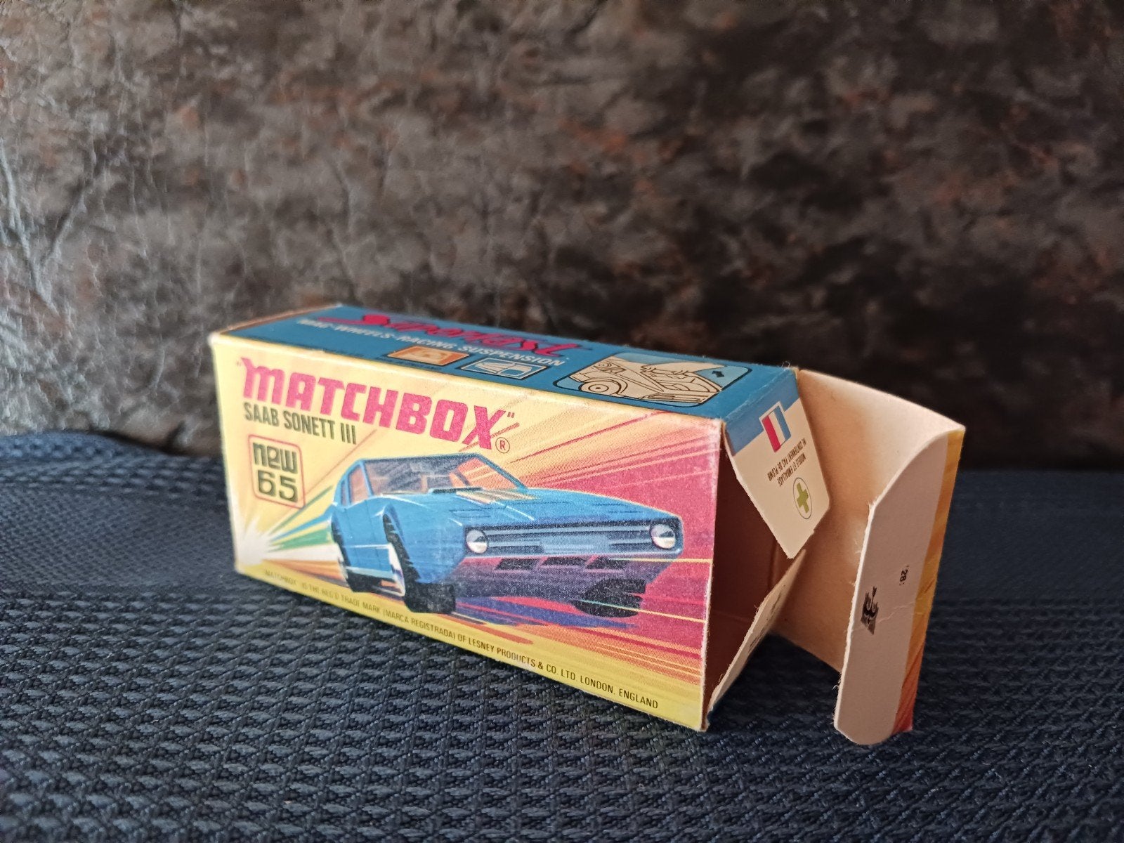 Matchbox  LEEG DOOSJE  Saab Sonett lll, Verzenden