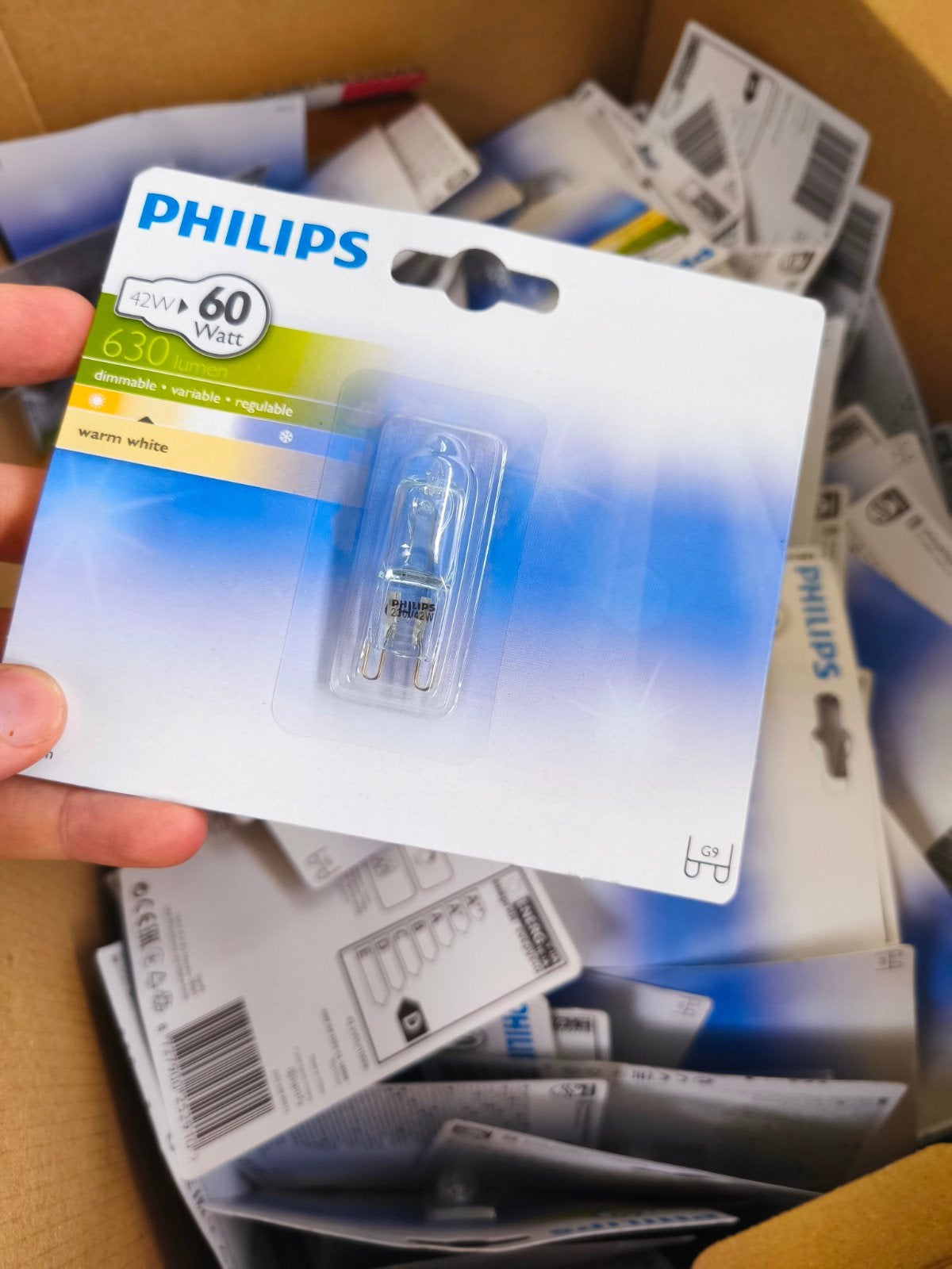 Philips G9 lamp (42W) - per 1, 15 of 400, Maison & Meubles, Lampes | Spots, Neuf, Enlèvement ou Envoi, Halogène, Verre