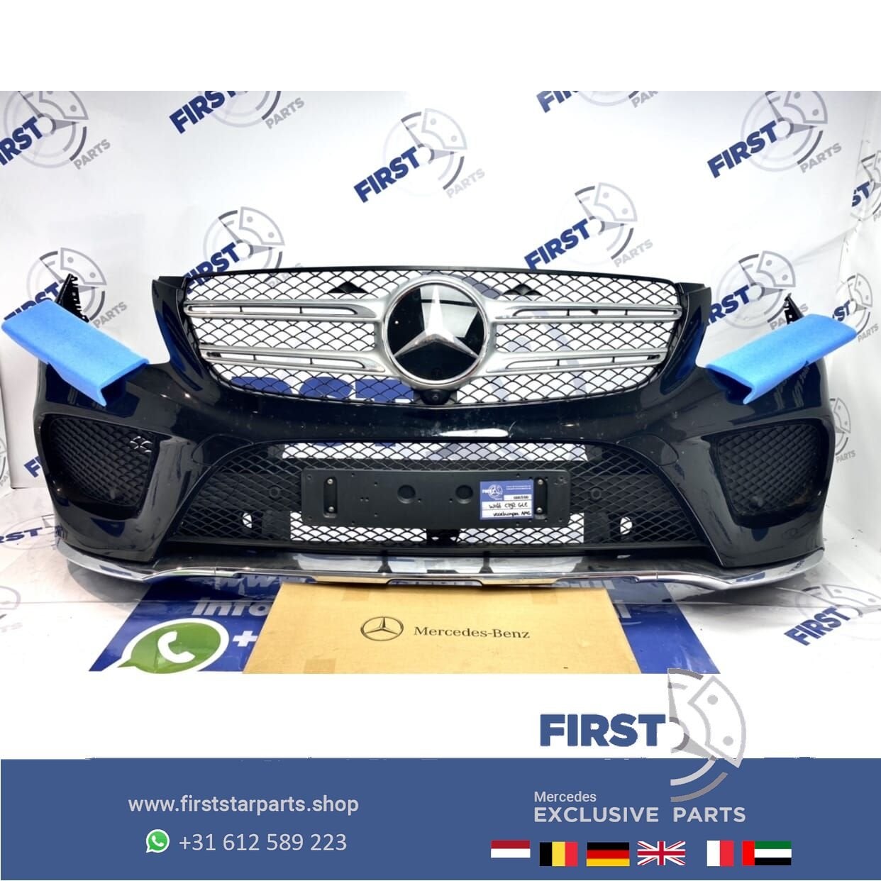 W166 GLE AMG VOORBUMPER COMPLEET ZWART Mercedes 2015-2019 OR, Utilisé, -, Avant, -