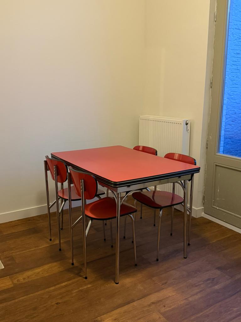 1980’s formica eettafel, Huis en Inrichting, Ophalen, Kunststof, Gebruikt, 1980 vintage formica