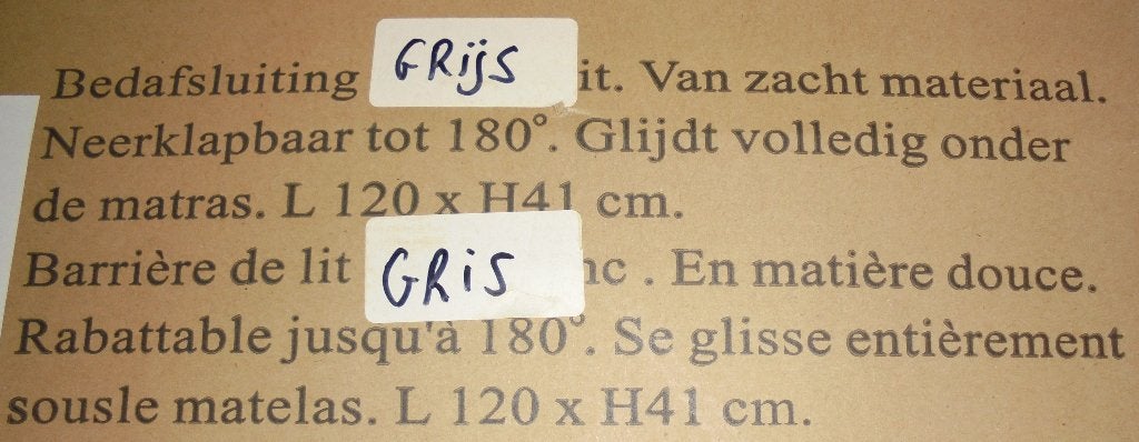 Bedafsluiting grijs, Ophalen, Nieuw, Minder dan 140 cm, Minder dan 70 cm