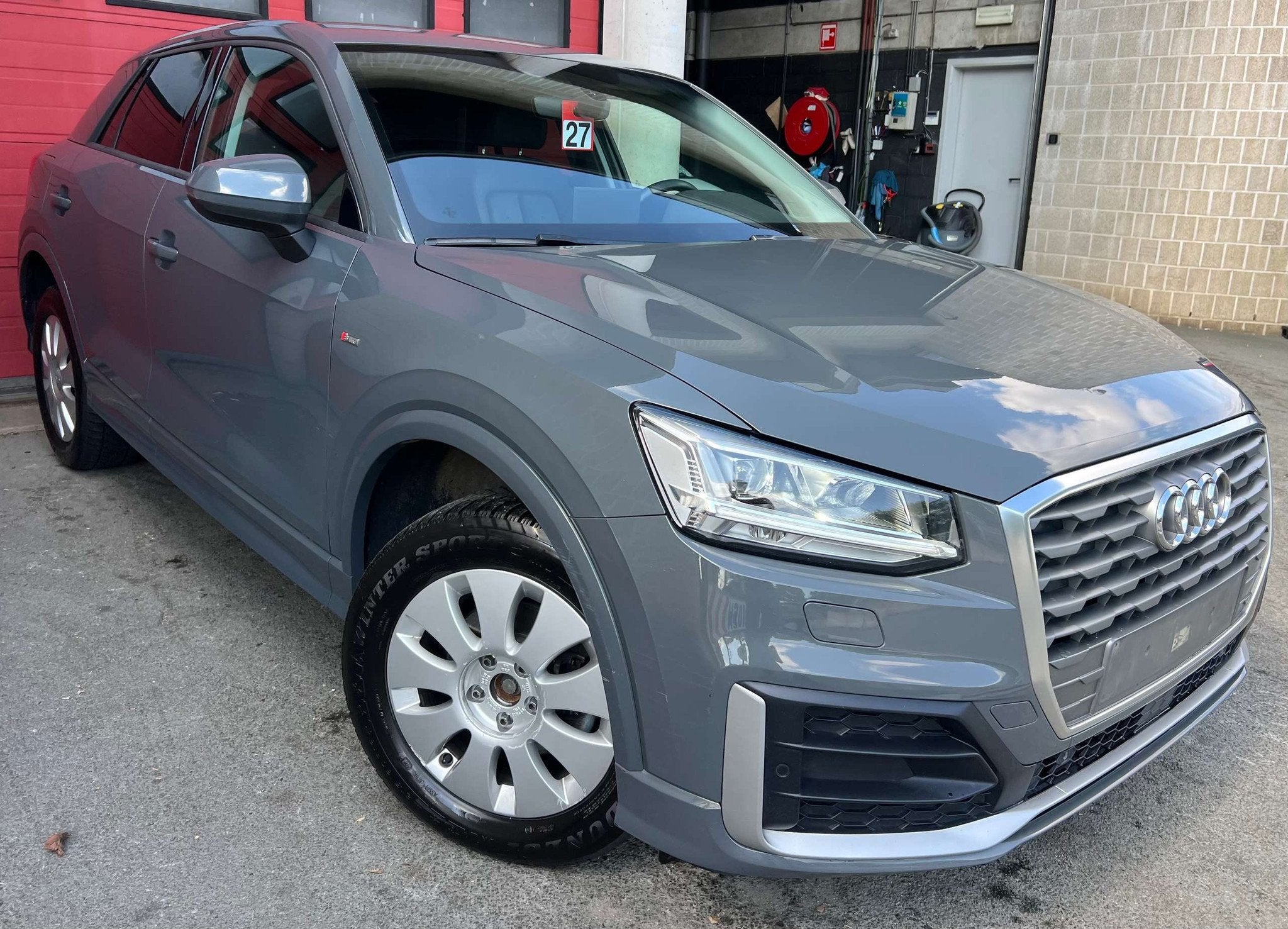 Audi Q2 30 TDi Design + NAVI + CUIR + CAR-PASS (bj 2020), Auto's, Gebruikt, 4 cilinders, 116 pk, Leder