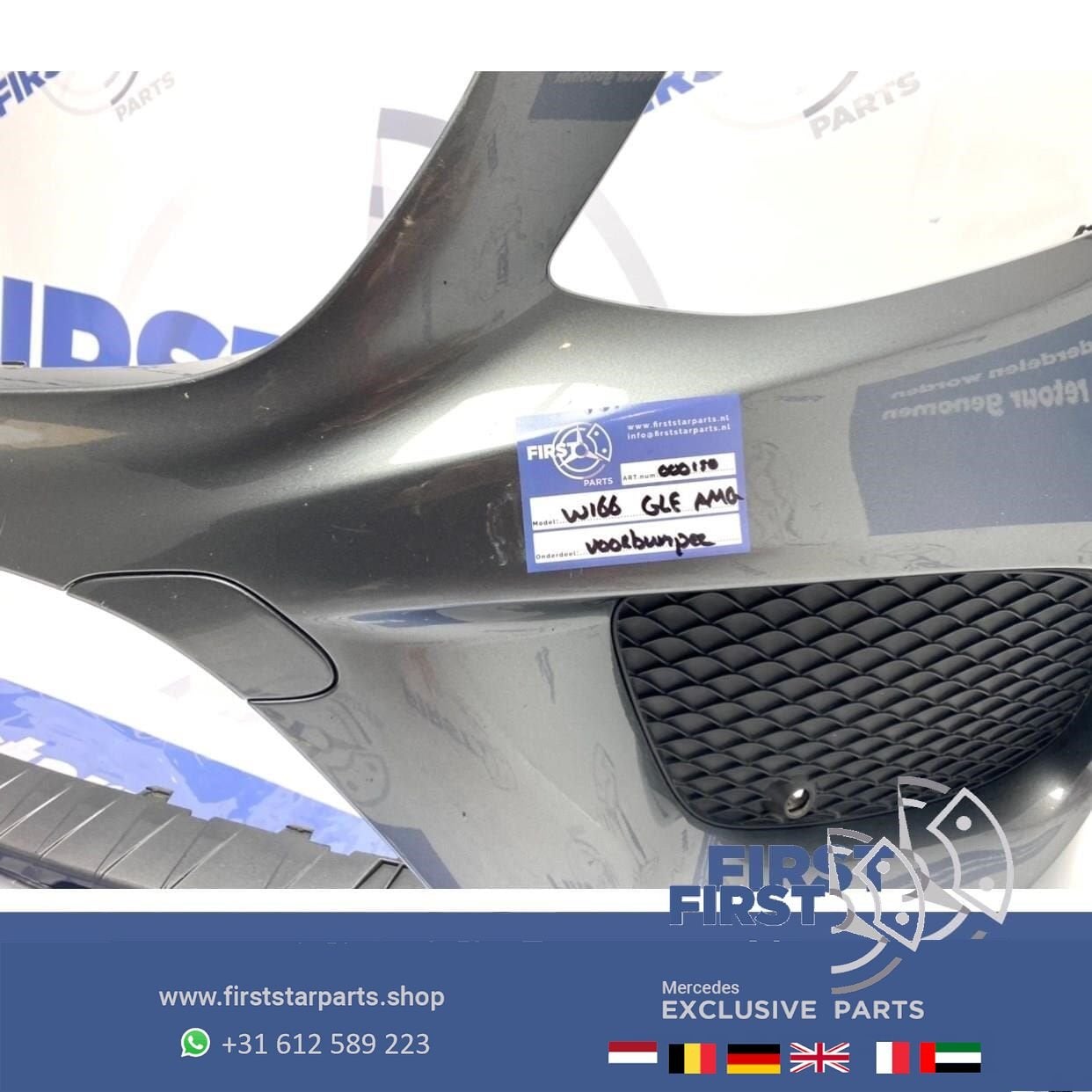 BUMPER W166 GLE AMG VOORBUMPER GRIJS Mercedes 2015-2019 ORIG, Utilisé, -, Avant, -