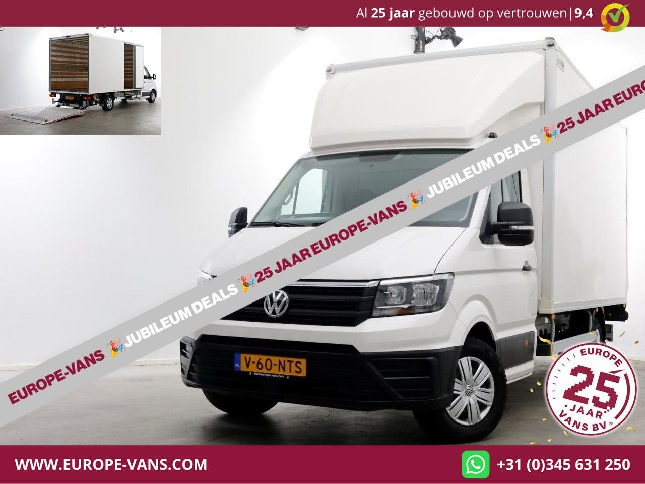 Volkswagen Crafter 35 2.0 TDI 177pk E6 Bakwagen met bovenslu, Auto's, Bestelwagens en Lichte vracht, Wit, Bedrijf, Onderhoudsboekje