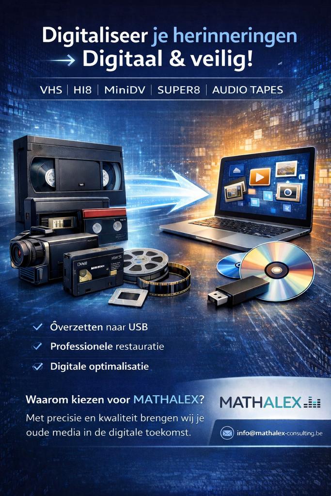 Numérisation d'anciens supports (vhs, hi8, minidv,...), Enlèvement