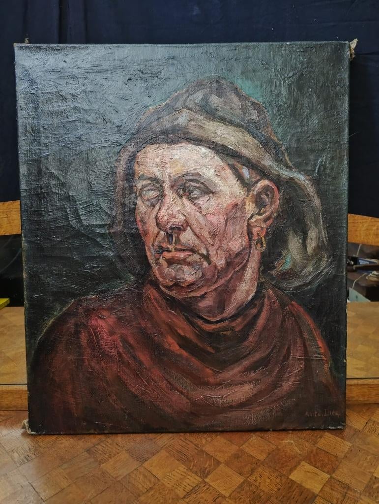 Tableau Peinture de Anto Diez - Portrait d'un Pêcheur, Enlèvement