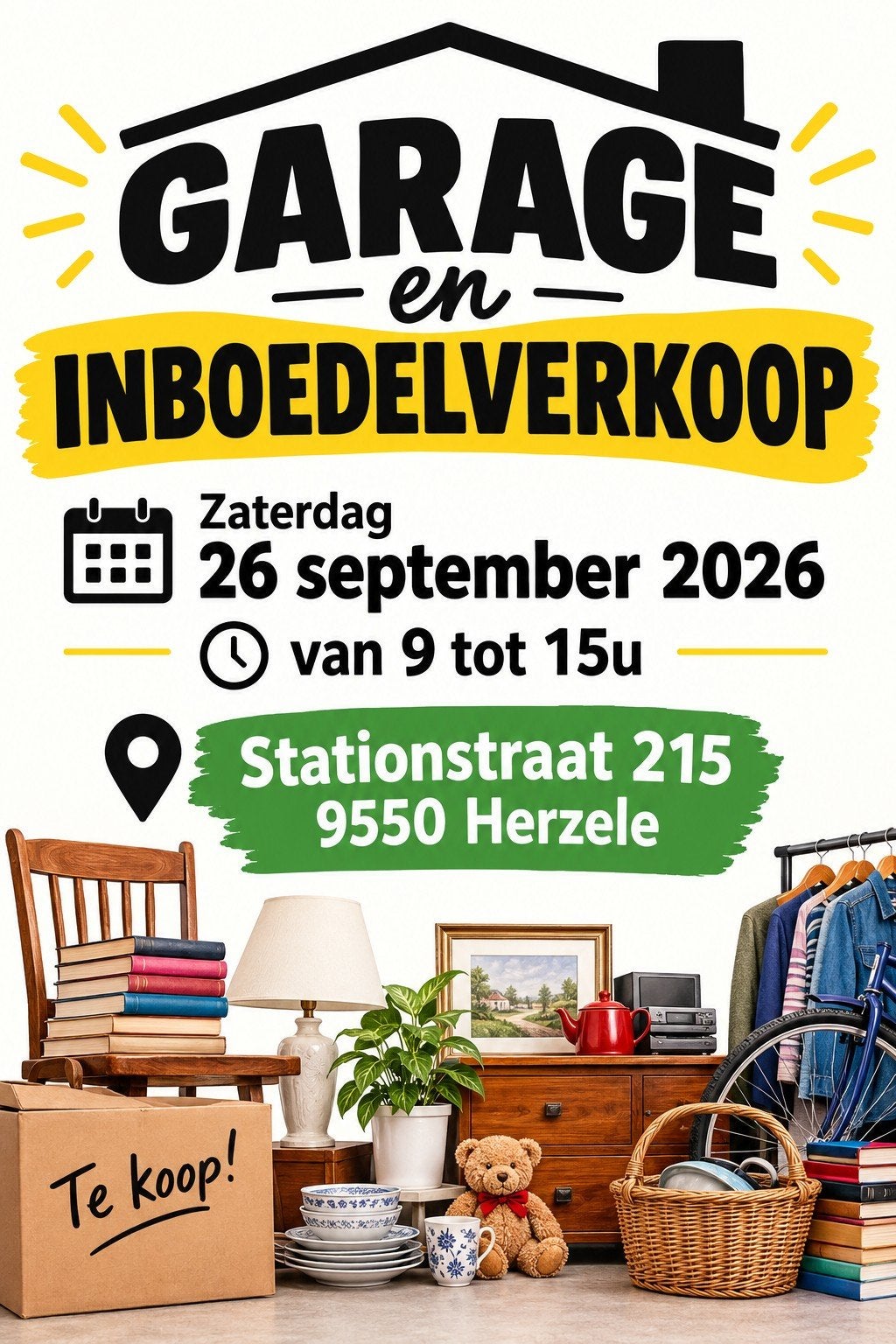 ️ GROTE GARAGE- & INBOEDELVERKOOP! ️, Divers, Enlèvement, Utilisé