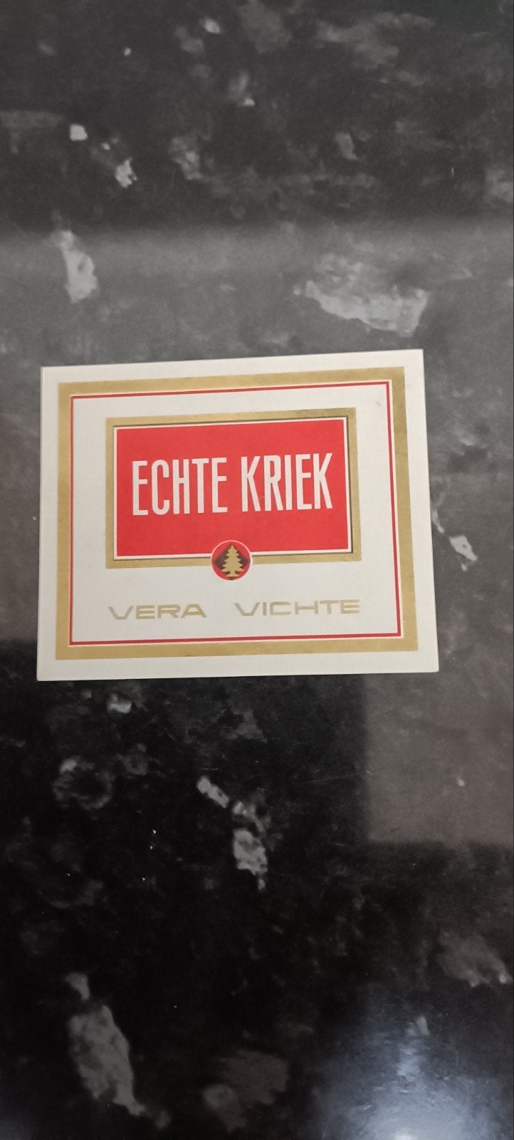 bieretiket echte kriek br. Vera Vichte, Verzamelen, Ophalen of Verzenden
