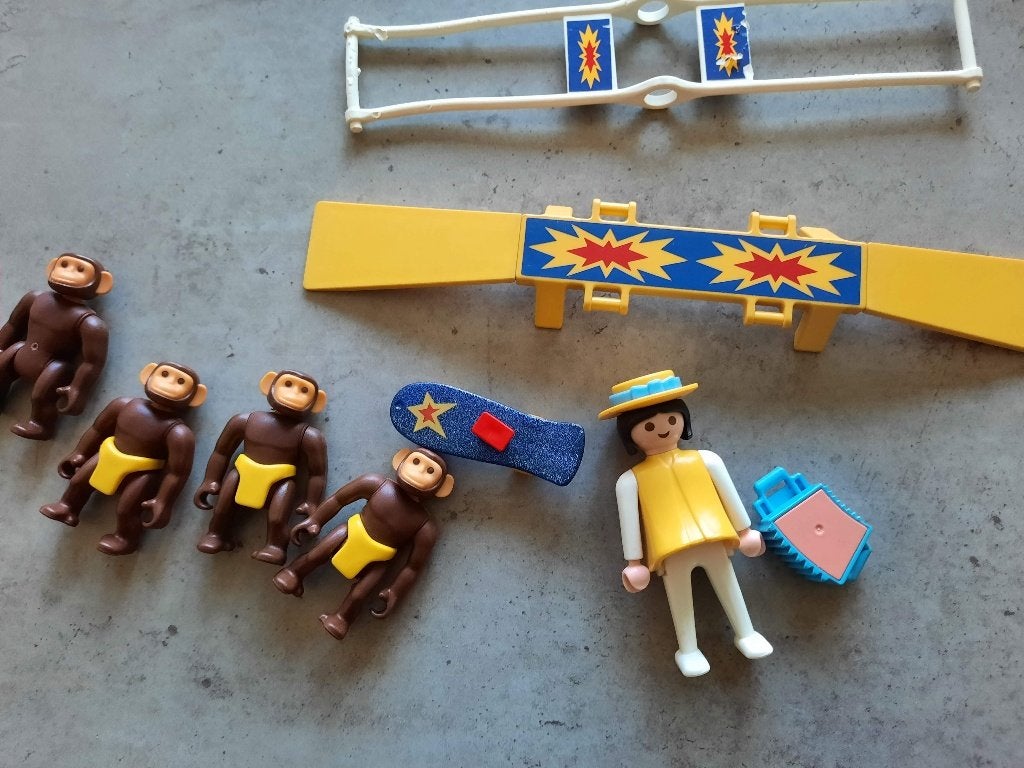 Playmobil vintage 3726 onderdelen: apencircus, Ophalen, Gebruikt, Losse onderdelen