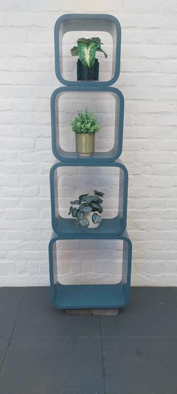 decoratieve blokken, Hout, Gebruikt, Blauw, Ophalen of Verzenden