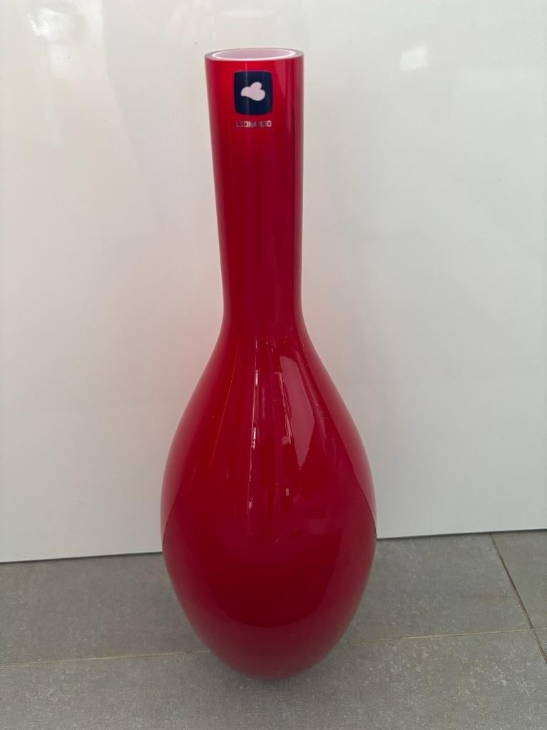 Leonardo Beauty rode vaas - hoogte 50 cm, Maison & Meubles, Accessoires pour la Maison | Vases, Enlèvement, Comme neuf, Rouge