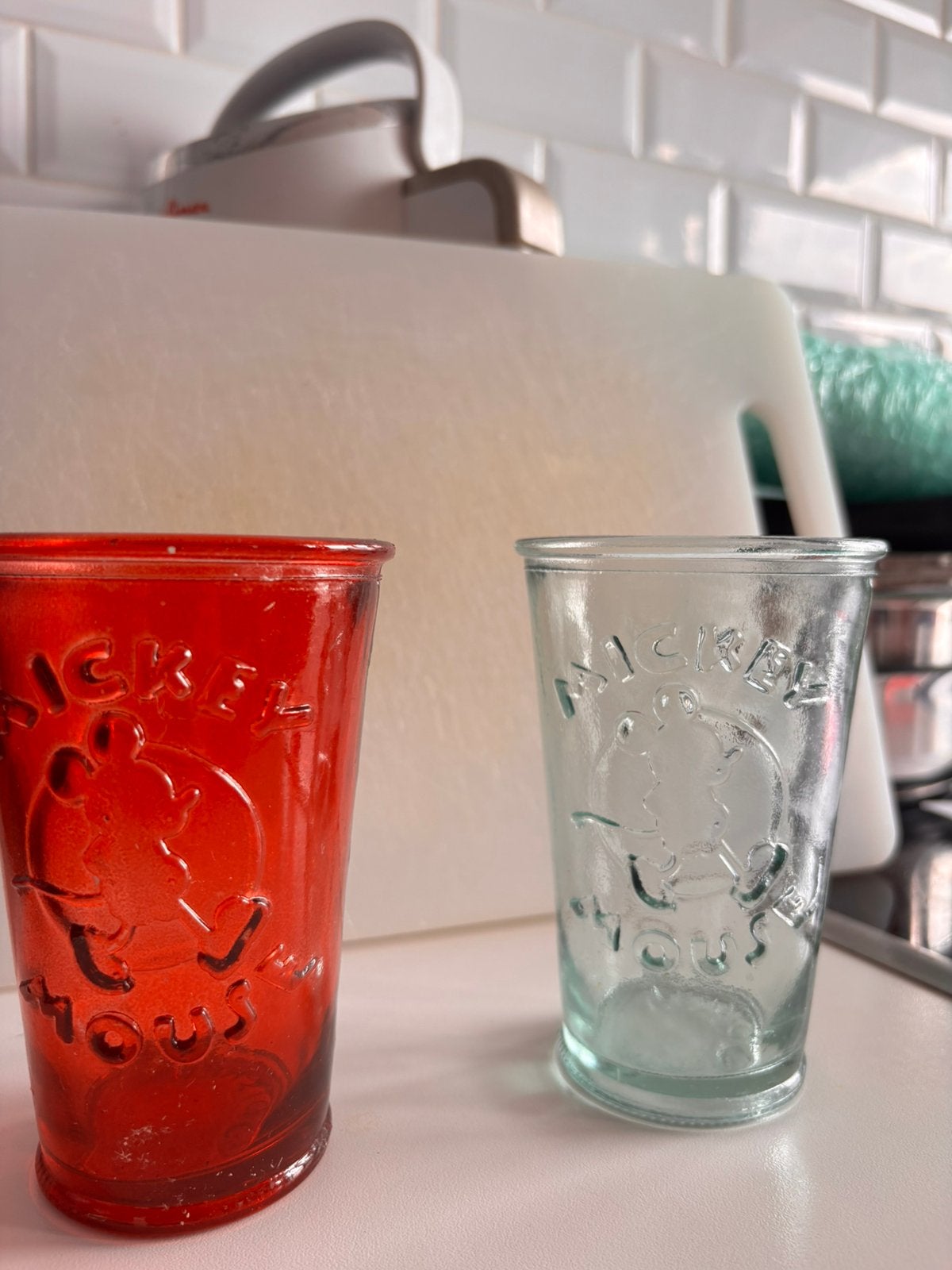 Verres Mickey Mouse Disney, Collections, Enlèvement ou Envoi, Mickey Mouse, Utilisé, Service