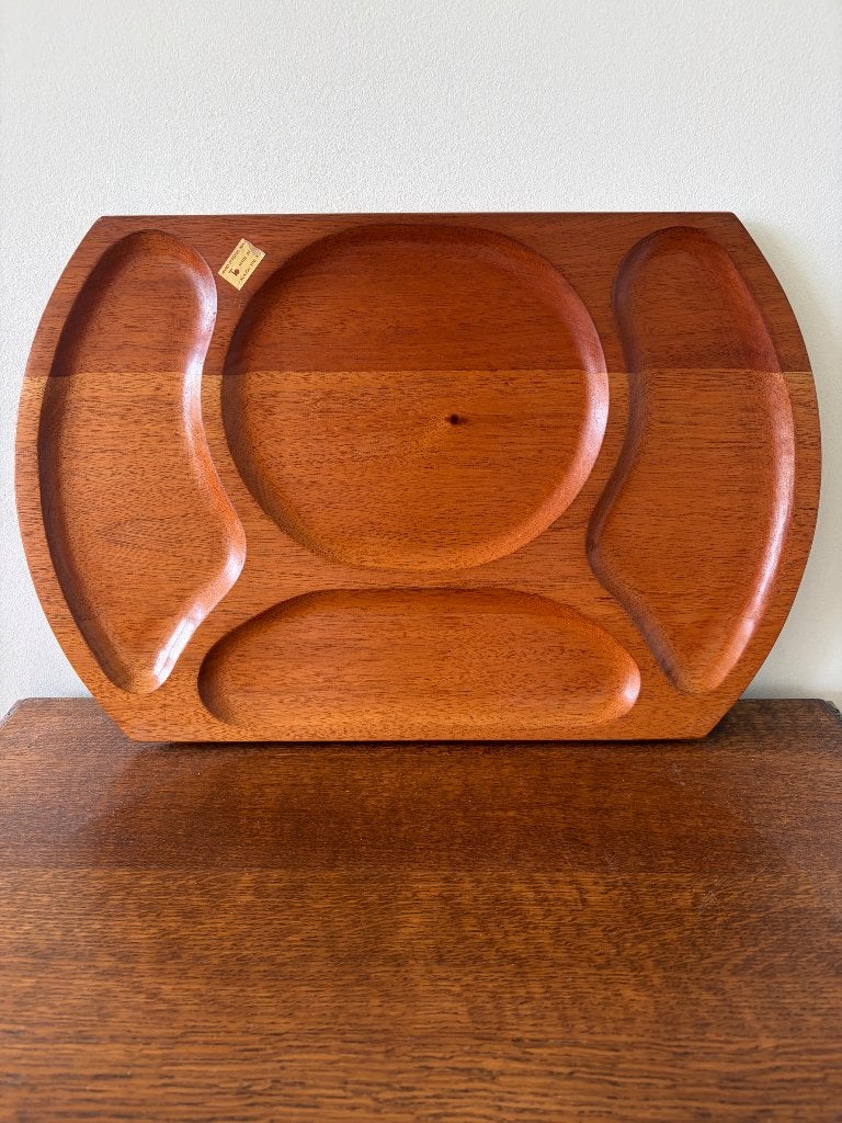 Plateau acajou vintage, Enlèvement, Comme neuf, Autres formes, Bois