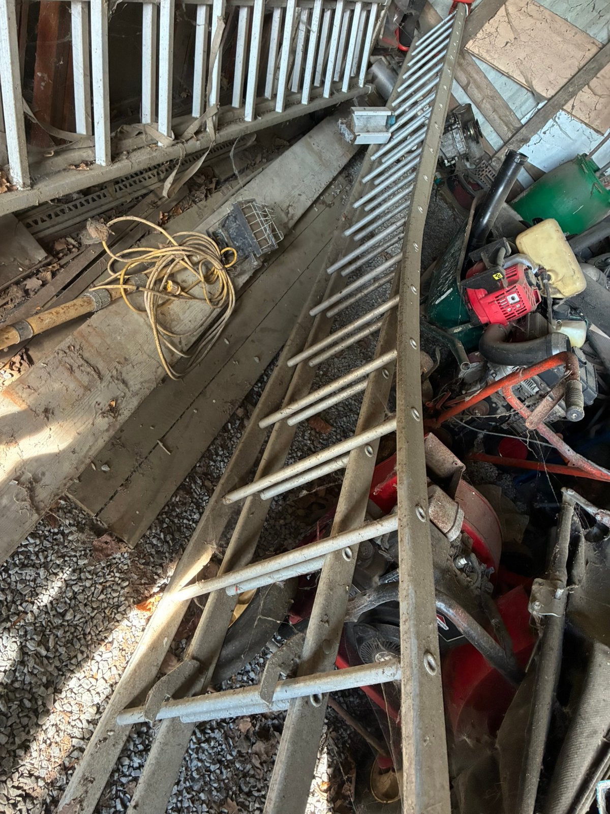 2 delige 19sport alu ladder., Ophalen, Gebruikt, Ladder, Opvouwbaar of Inschuifbaar