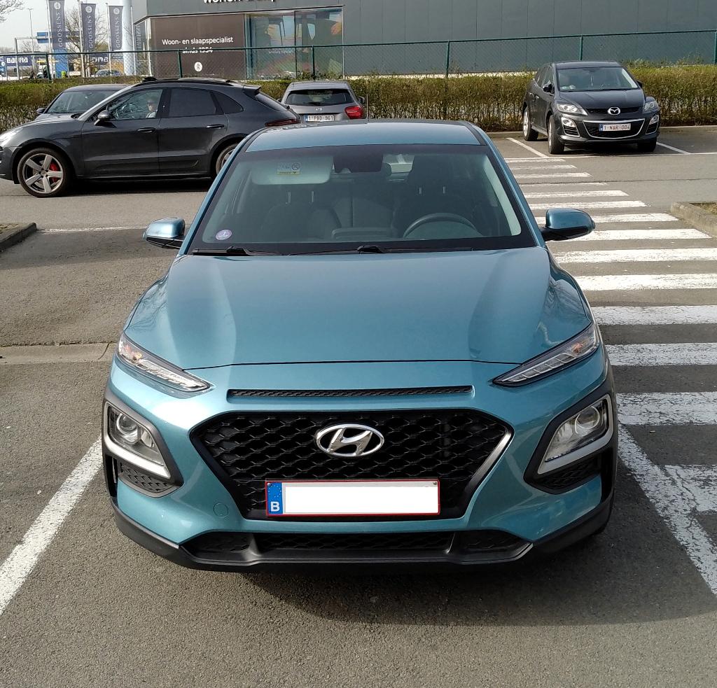 Hyundai Kona 1,0T-GDI airco/cruise controle, Auto's, Hyundai, Voorwielaandrijving, Stof, Blauw, 124 g/km