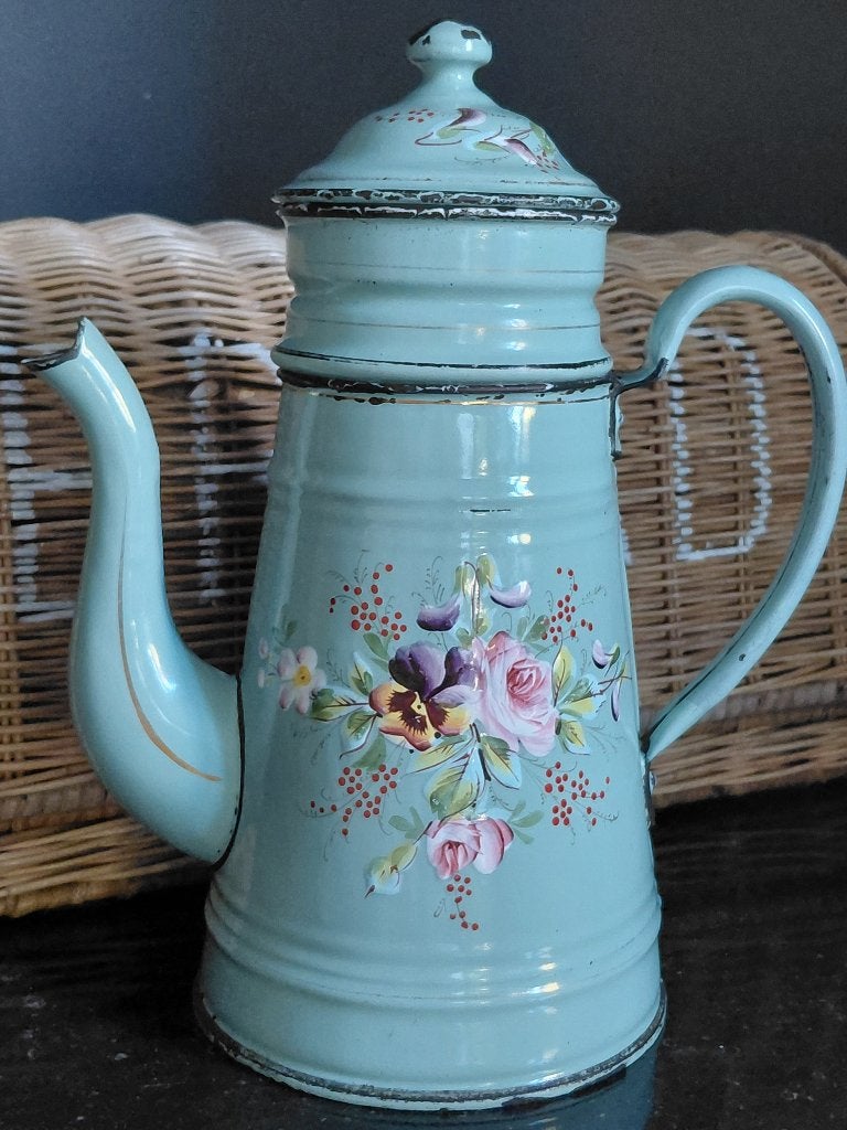 Antieke emaille koffiekan, Antiek en Kunst, Ophalen of Verzenden