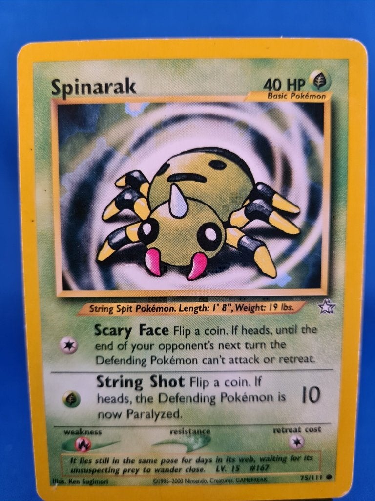 Spinarak 75/111 - Neo Genesis, Hobby en Vrije tijd, Verzamelkaartspellen | Pokémon, Verzenden, Gebruikt