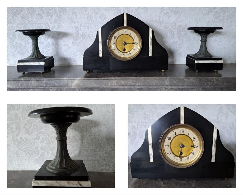 Schouwgarnituur art deco, Antiek en Kunst, Ophalen