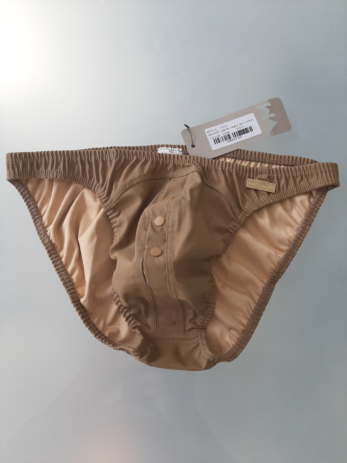 sexy lederlook uitzicht slip mannen  heren nieuw Large, Ophalen of Verzenden, Bruin, Slip
