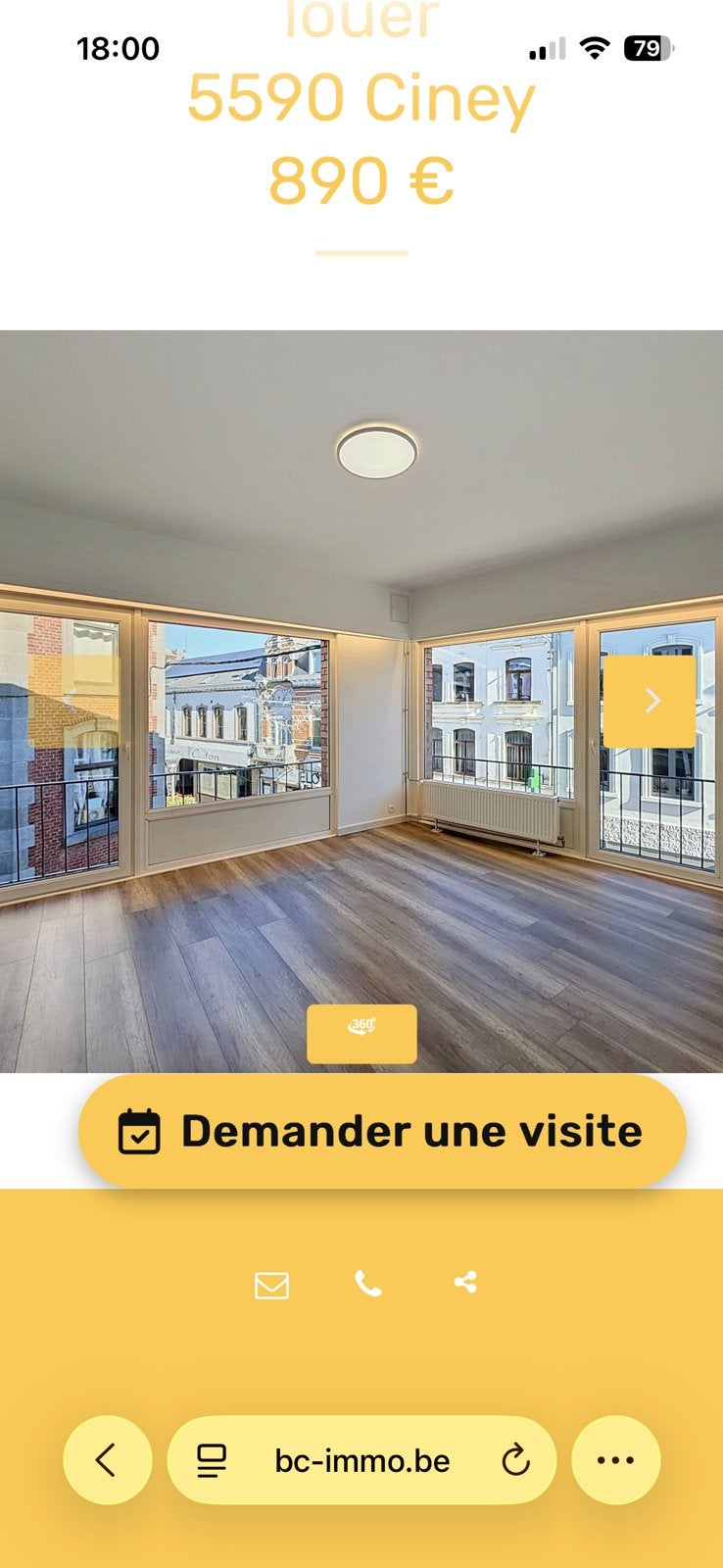 Appartement a louer a ciney centre, 2 chambres 86 m2, 50 m² ou plus, Province de Namur